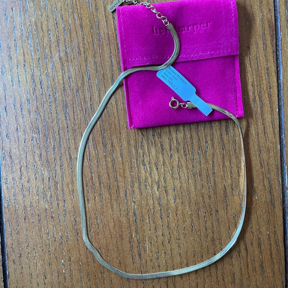 NWT hey harper Nassau gold necklace